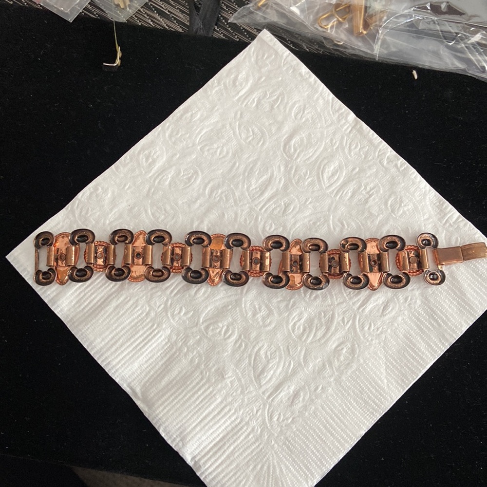Turquoise and Copper Western Boho inspired Bracelet - Picture 5 of 7
